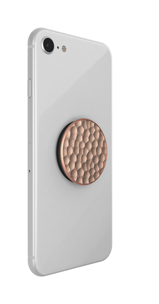 Hammered metal rose gold 06 device white collapsed