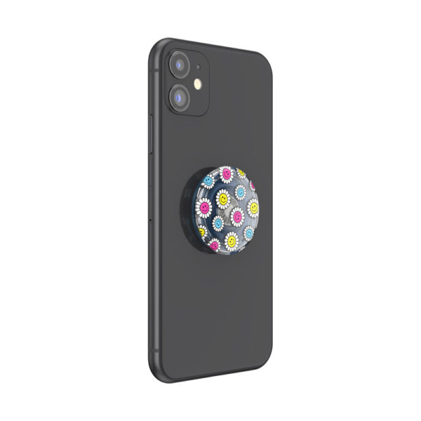 Translucent blue kawaii daisies 04 device black collapsed