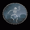 Lenticular dancing skeleton animation